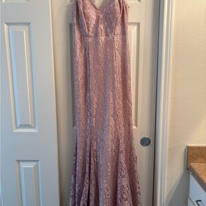 Morgan & Co. Lace Maxi Dress in Lavender